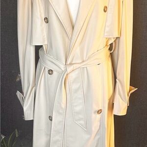 Zara Cream Belted Trench Coat